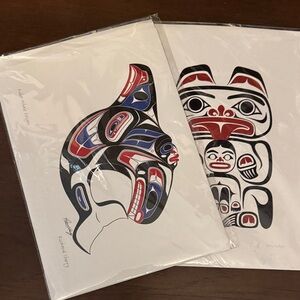 NIP Indigenous Art Prints Cards with Red and Black Accents